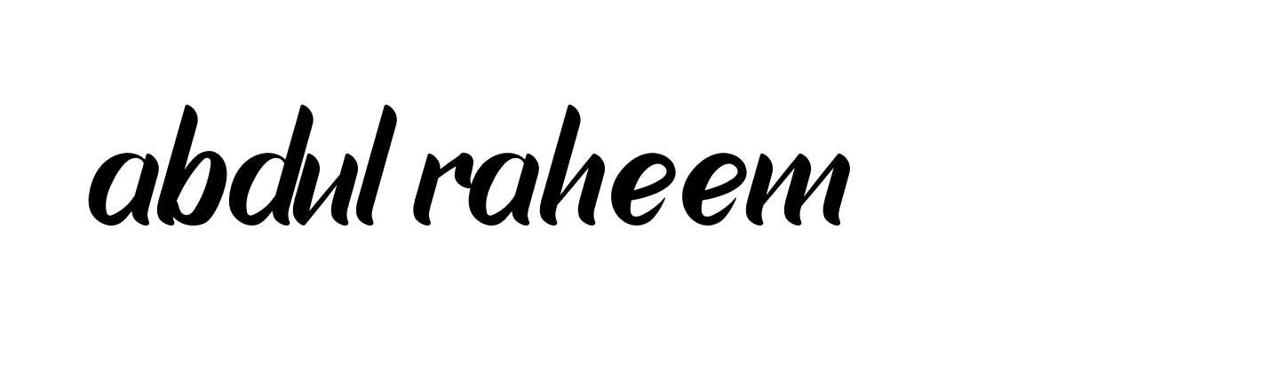 Signature of abdul-raheem