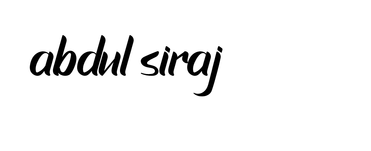 Signature of abdul-siraj