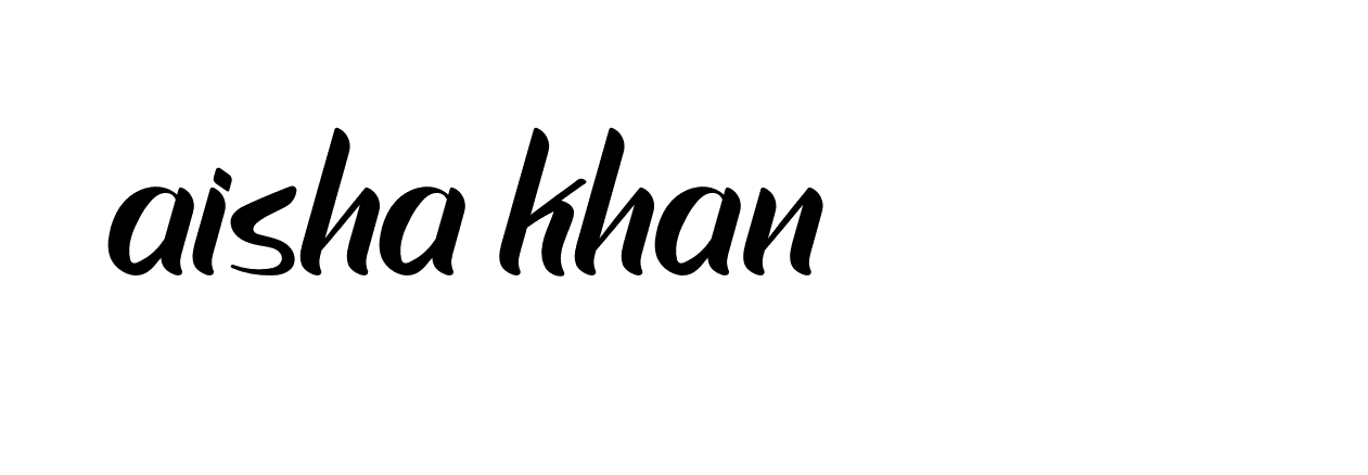 Signature of aisha-khan