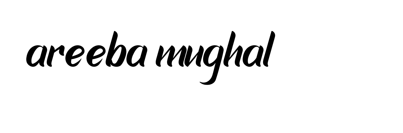 Signature of areeba-mughal