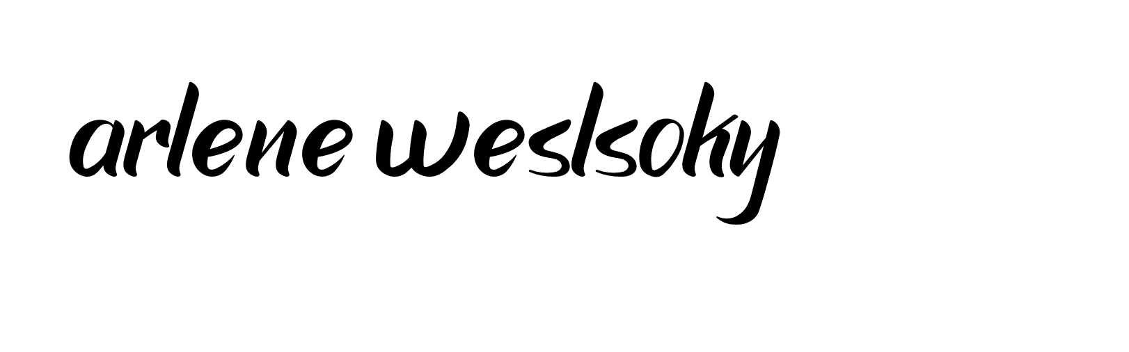 Signature of arlene-weslsoky