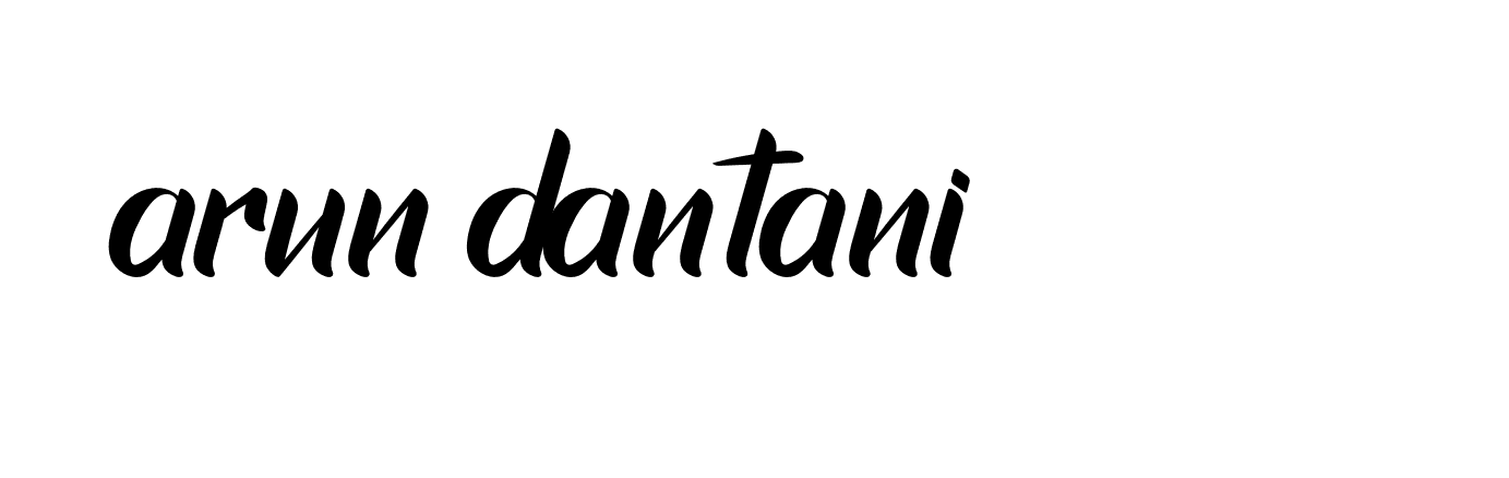 Signature of arun-dantani