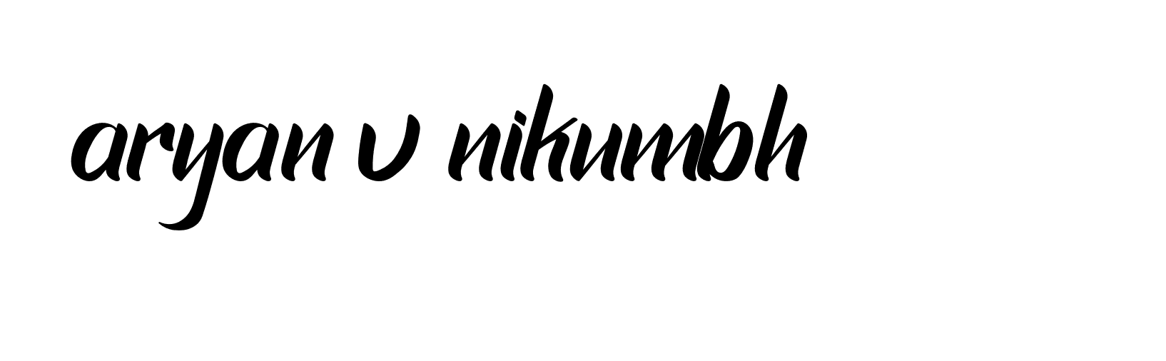 Signature of aryan-v-nikumbh