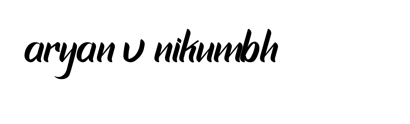 Signature of aryan-v-nikumbh-