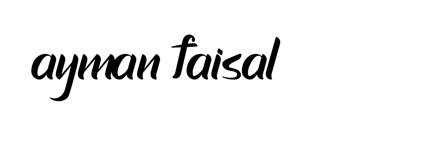 Signature of ayman-faisal