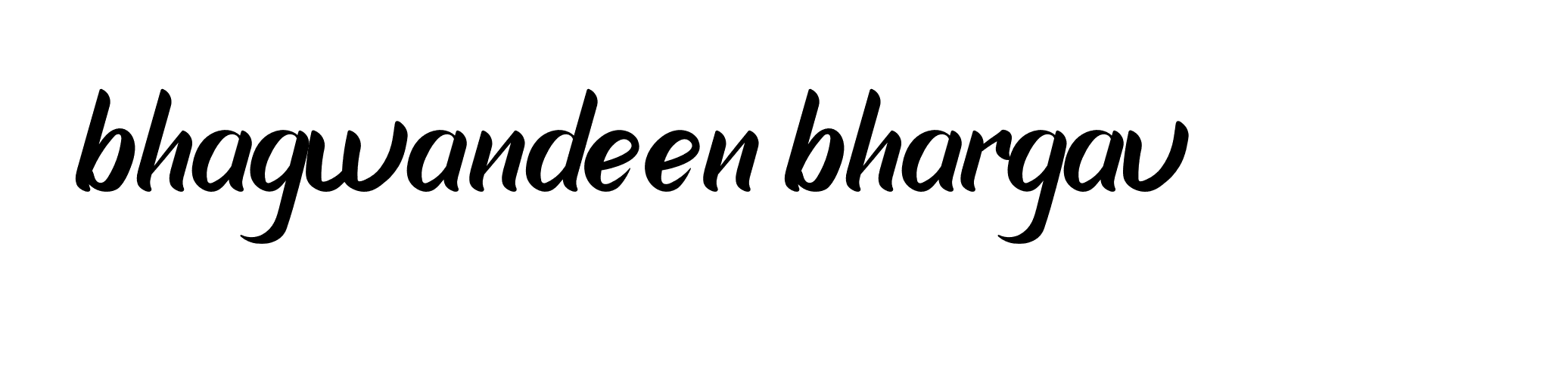 Signature of bhagwandeen-bhargav