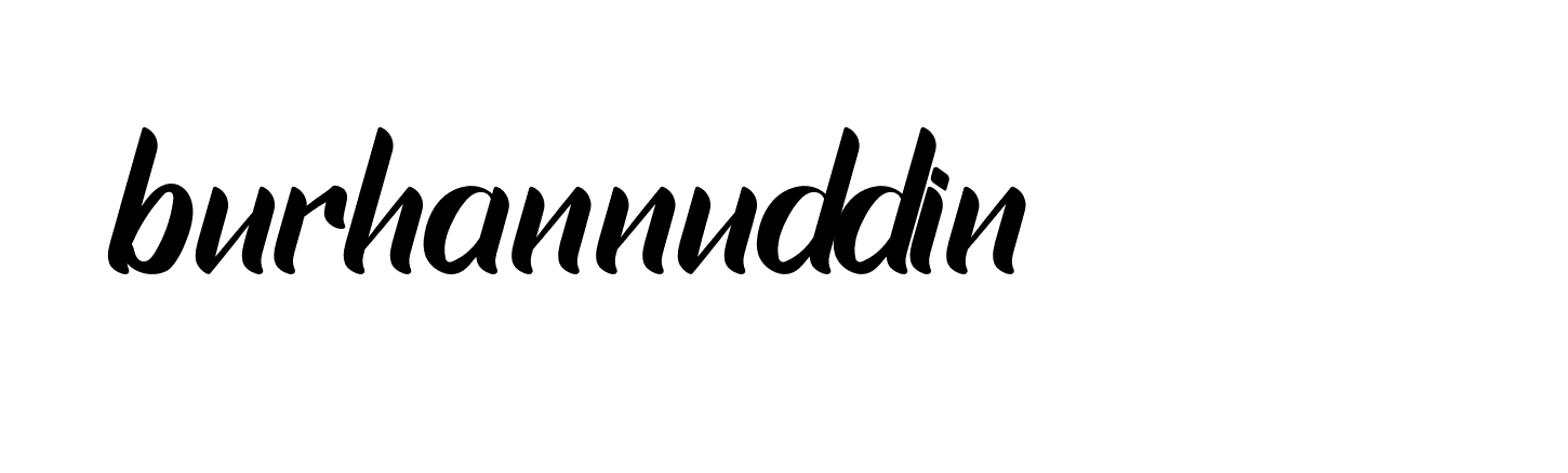 Signature of burhannuddin