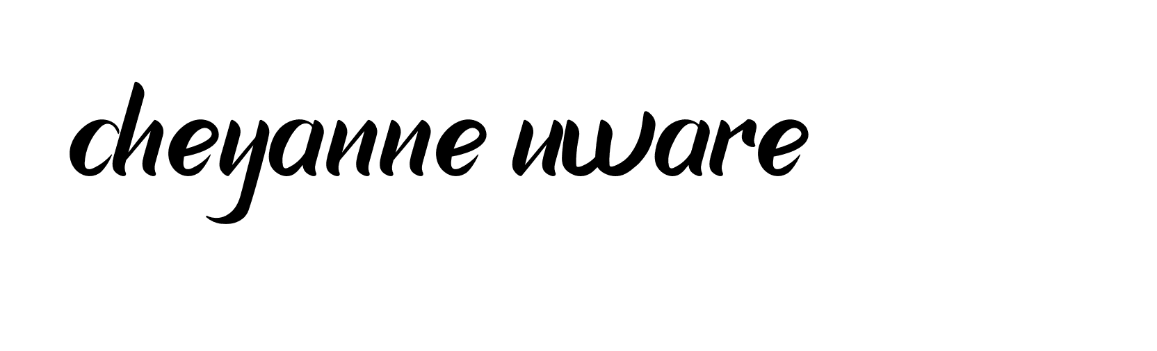 Signature of cheyanne-uware