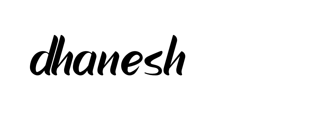 Signature of dhanesh