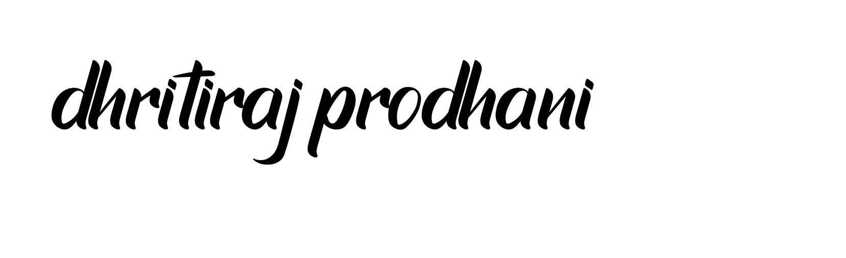 Signature of dhritiraj-prodhani