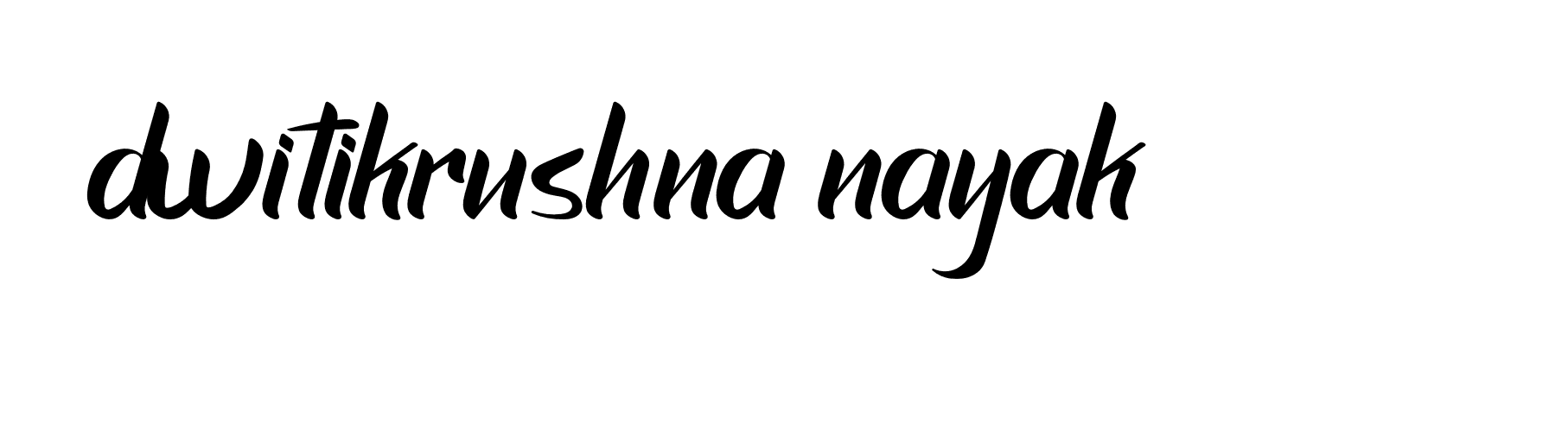 Signature of dwitikrushna-nayak