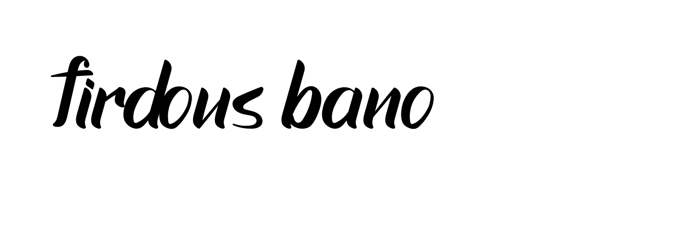 Signature of firdous-bano