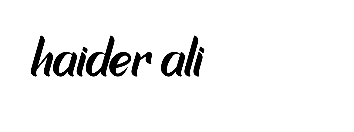 Signature of haider-ali