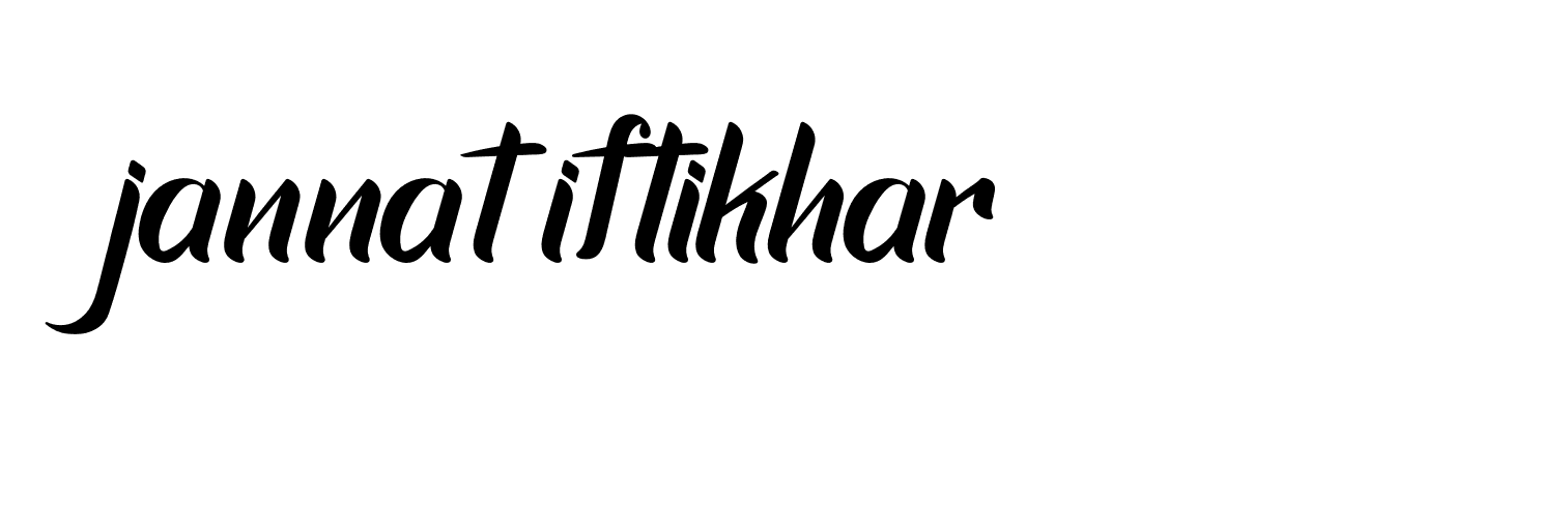 Signature of jannat-iftikhar