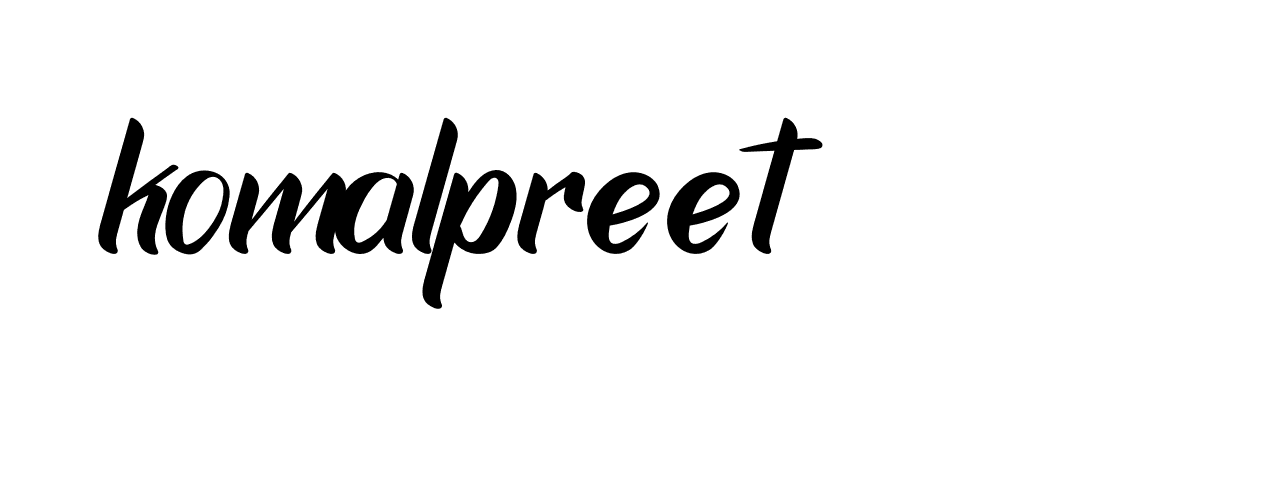 Signature of komalpreet