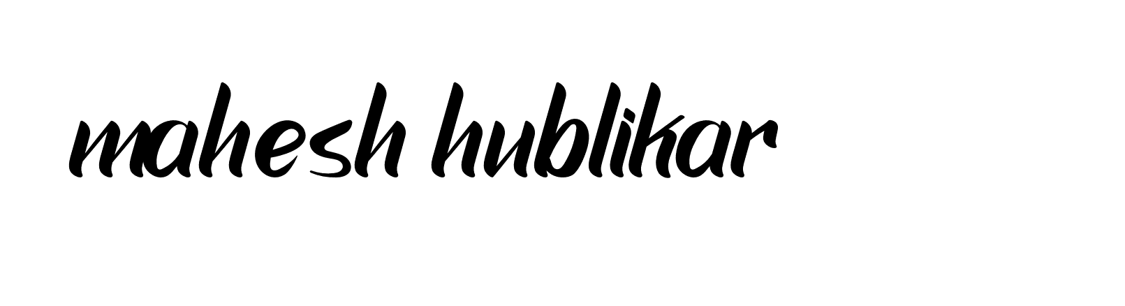 Signature of mahesh-hublikar