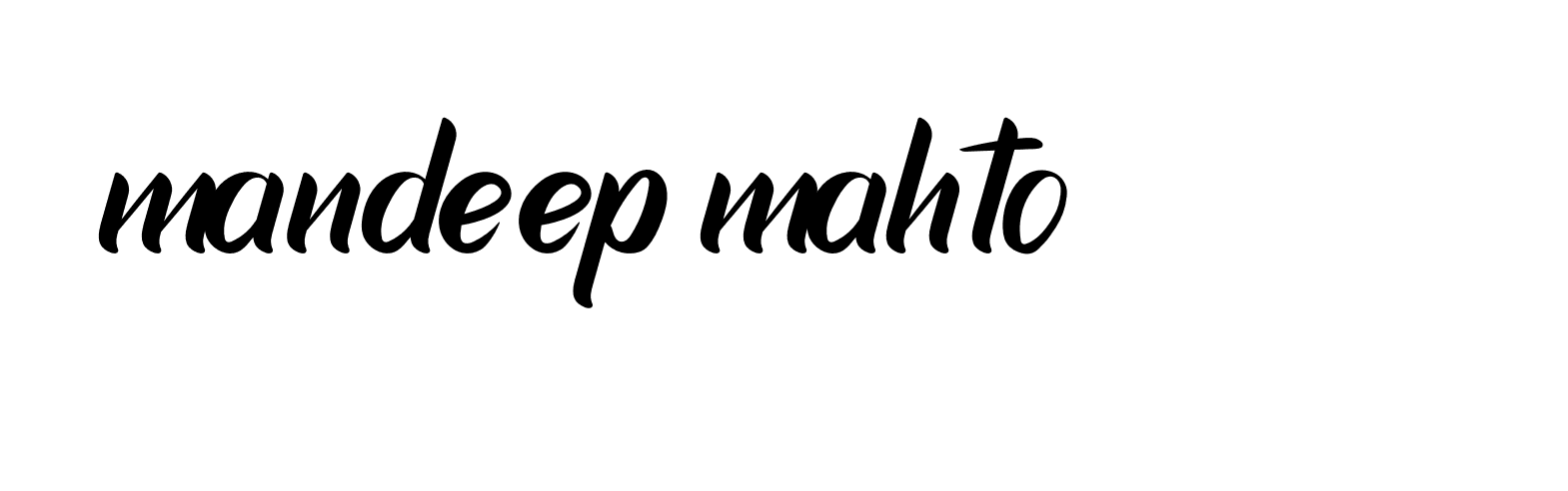 Signature of mandeep-mahto