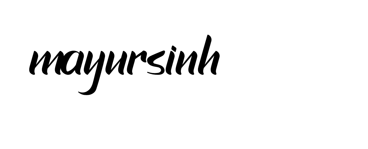 Signature of mayursinh