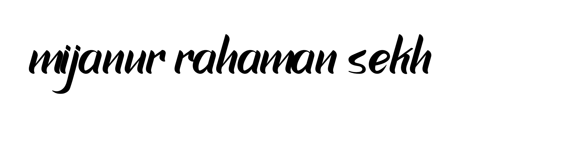 Signature of mijanur-rahaman-sekh