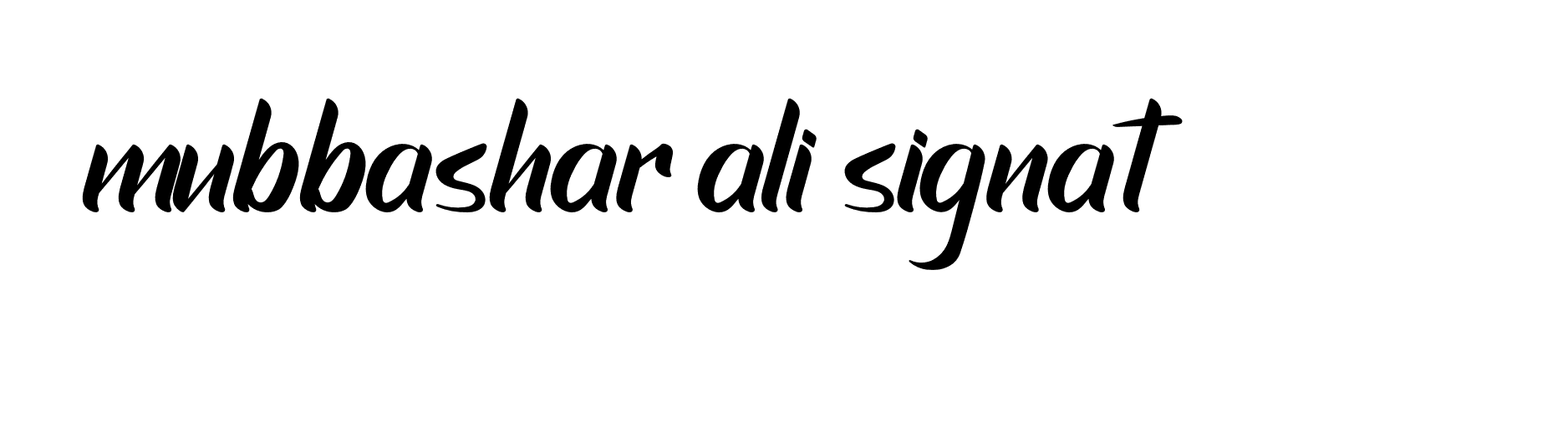 Signature of mubbashar-ali-signat