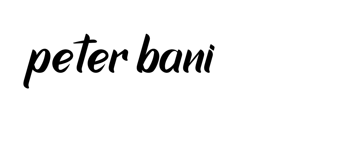 Signature of peter-bani