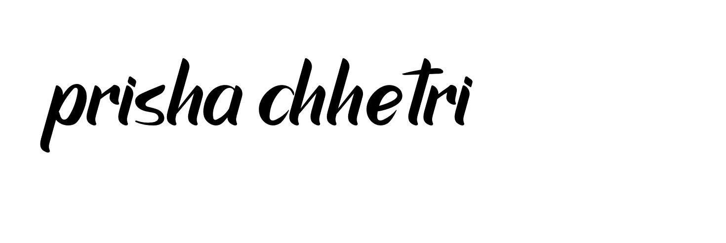 Signature of prisha-chhetri