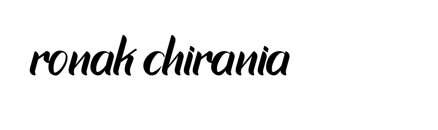 Signature of ronak-chirania