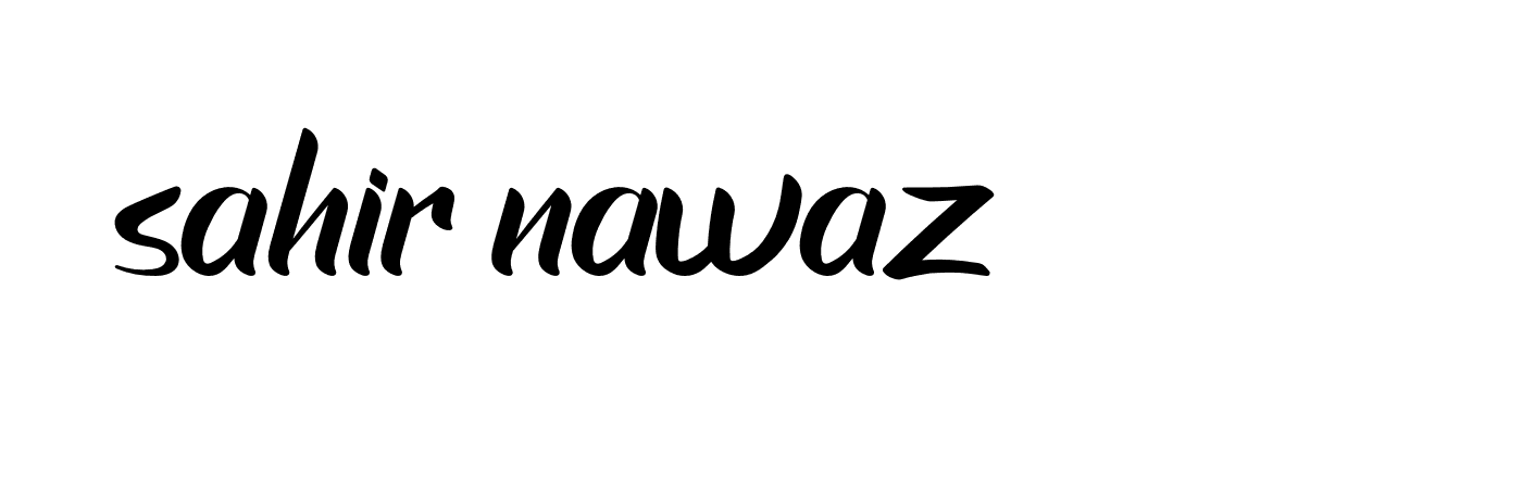 Signature of sahir-nawaz