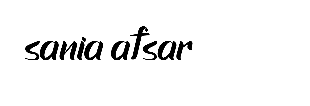 Signature of sania-afsar