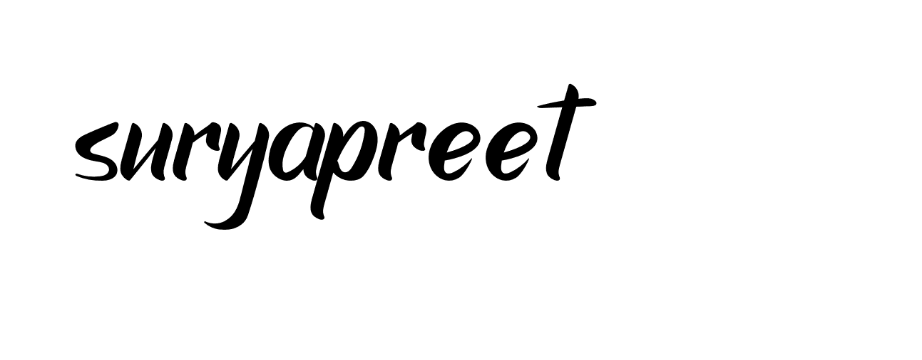 Signature of suryapreet