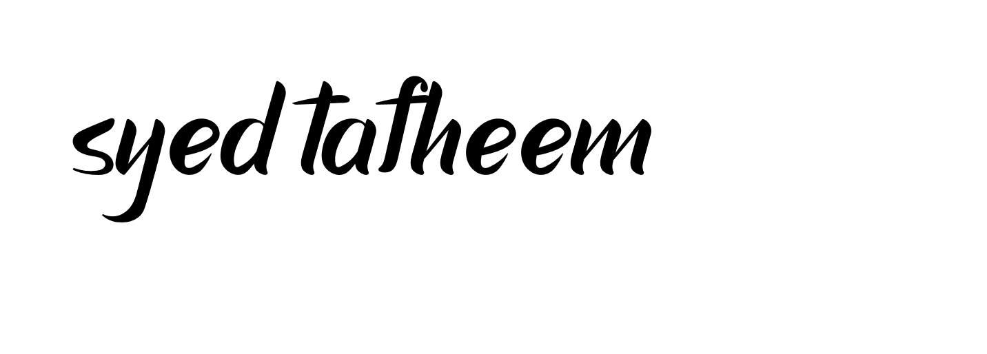 Signature of syed-tafheem