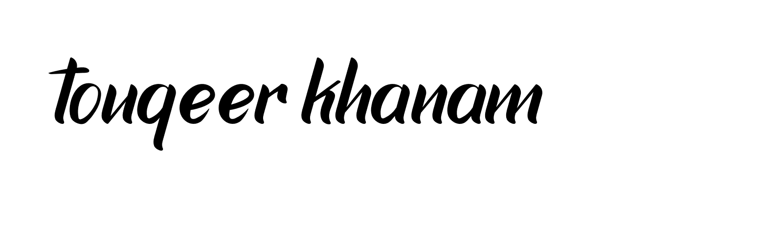 Signature of touqeer-khanam