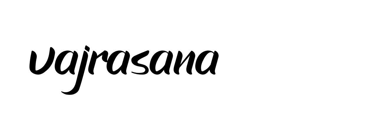 Signature of vajrasana