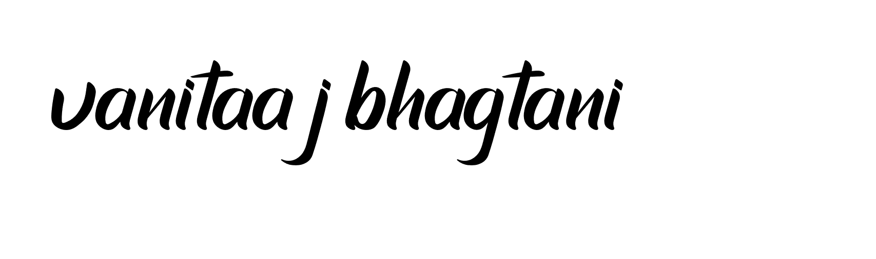 Signature of vanitaa-j-bhagtani