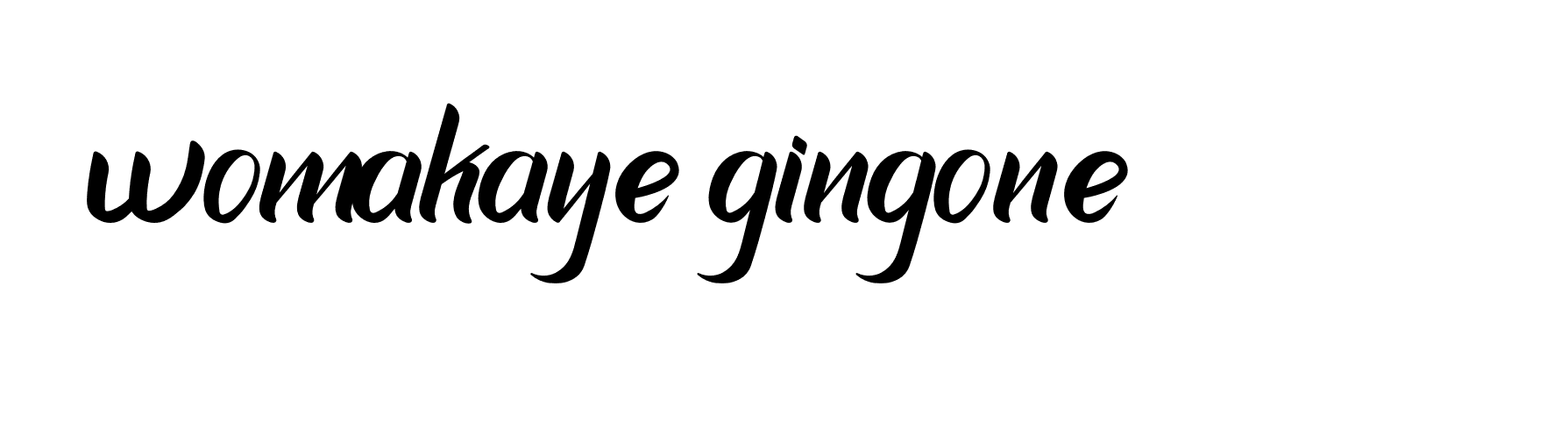 Signature of womakaye-gingone