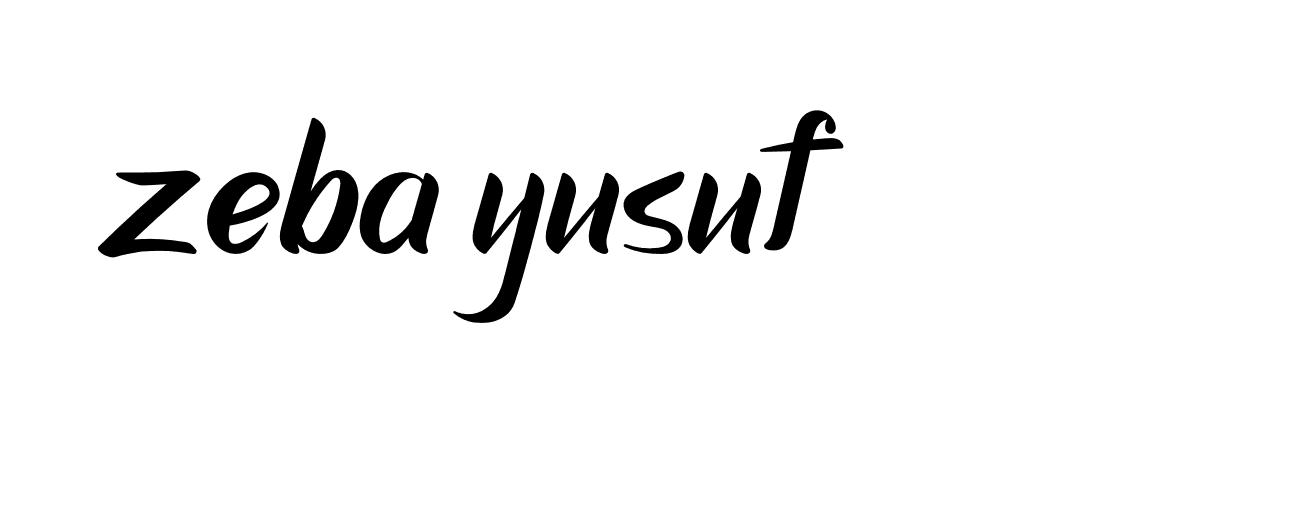 Signature of zeba-yusuf