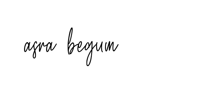 Signature of asra-begum