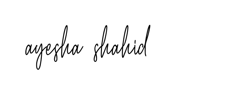 Signature of ayesha-shahid