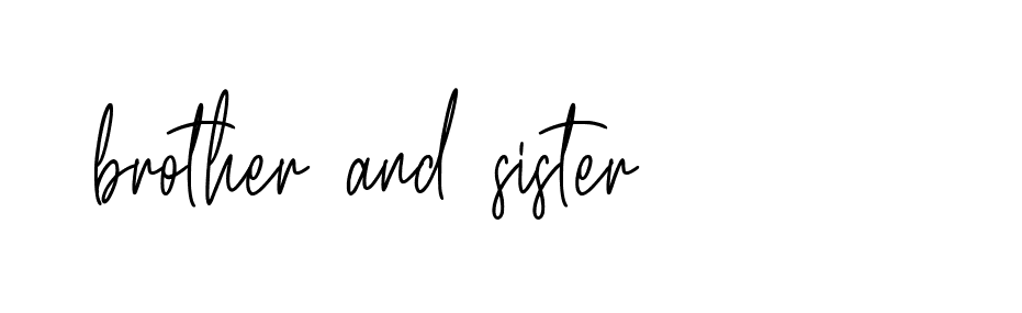 Signature of brother-and-sister-