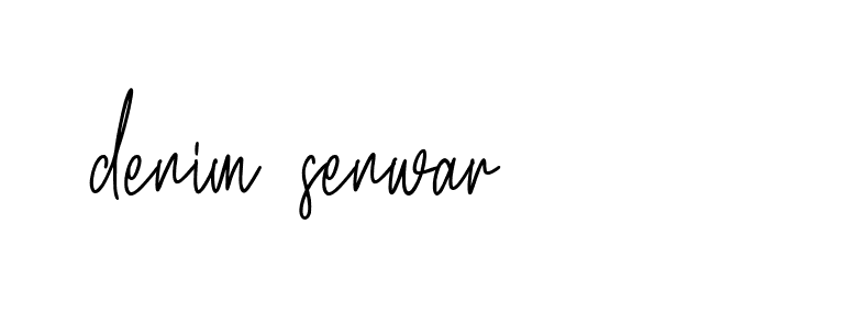 Signature of denim-senwar