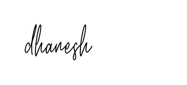 Signature of dhanesh