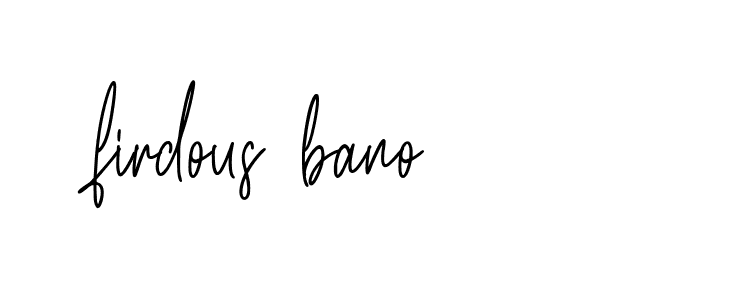 Signature of firdous-bano