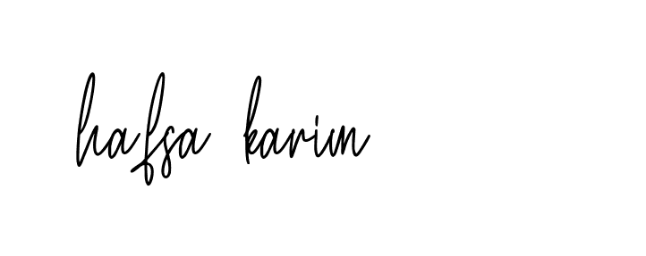 Signature of hafsa-karim