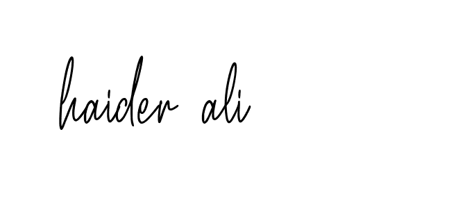 Signature of haider-ali