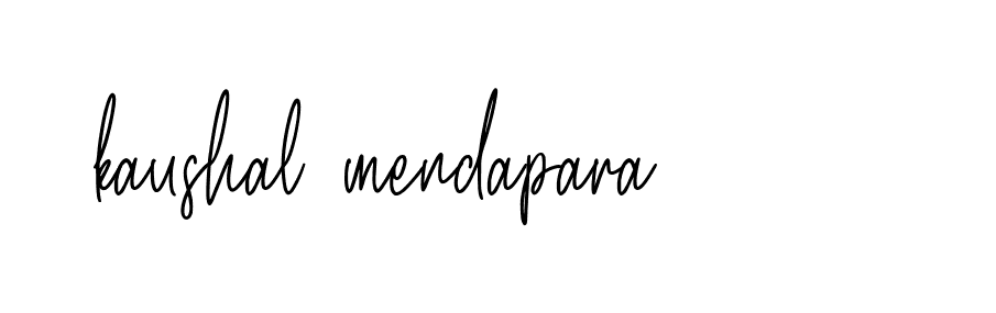 Signature of kaushal-mendapara