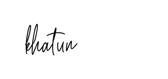 Signature of khatun