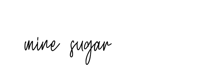 Signature of mine-sugar