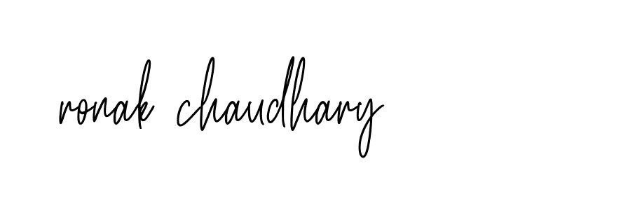 Signature of ronak-chaudhary-