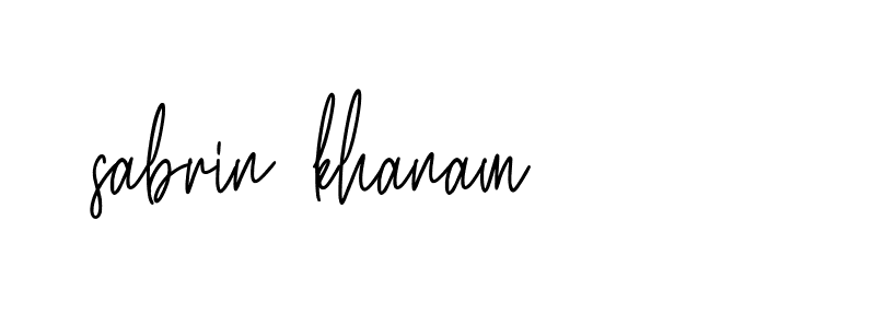 Signature of sabrin-khanam