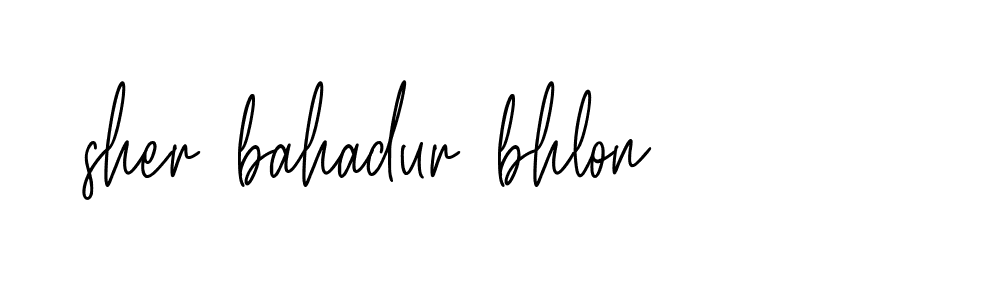 Signature of sher-bahadur-bhlon-